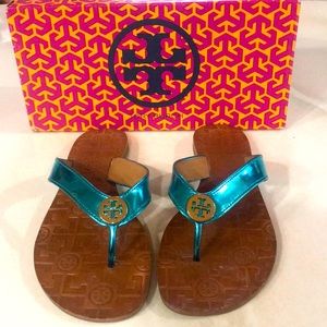 Tory Burch Metallic Thong Sandals